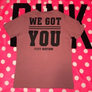 **SOLD**WE GOT YOU SOFT BEGONIA CAMPUS TEE